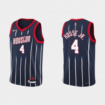 Youth Houston Rockets #4 Danuel House Jr. Youth 2021-22 NBA 75th Anniversary City Navy Jersey