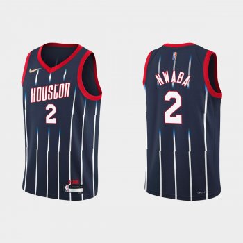 Youth Houston Rockets #2 David Nwaba Youth 2021-22 NBA 75th Anniversary City Navy Jersey