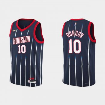 Youth Houston Rockets #10 Eric Gordon Youth 2021-22 NBA 75th Anniversary City Navy Jersey