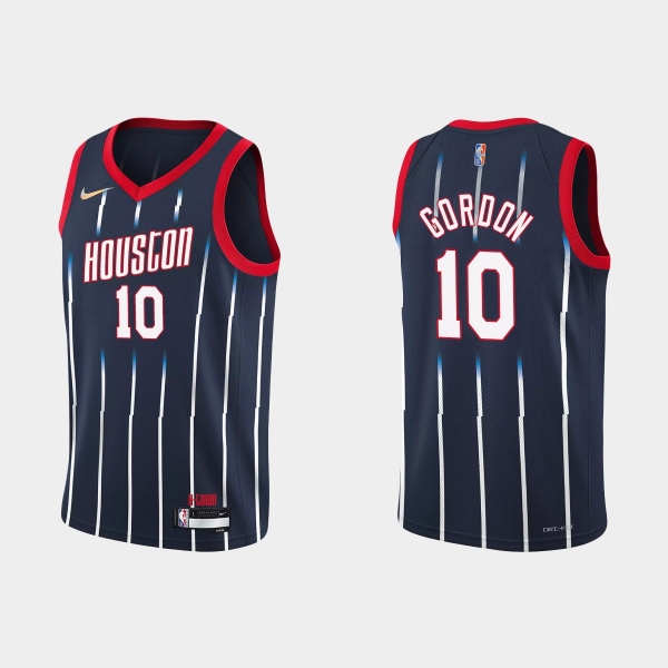 Youth Houston Rockets #10 Eric Gordon Youth 2021-22 NBA 75th Anniversary City Navy Jersey