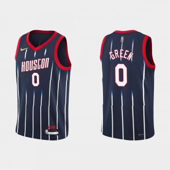 Youth Houston Rockets #0 Jalen Green Youth 2021-22 NBA 75th Anniversary City Navy Jersey