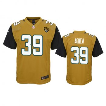 Youth Jacksonville Jaguars Jamal Agnew Gold Color Rush Game Jersey