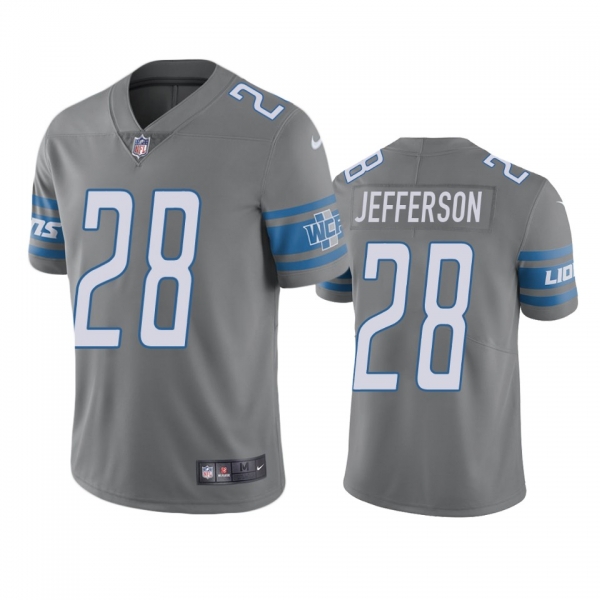 Color Rush Limited Detroit Lions Jermar Jefferson Steel Jersey