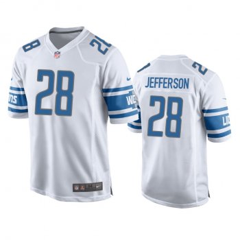 Detroit Lions Jermar Jefferson White Game Jersey