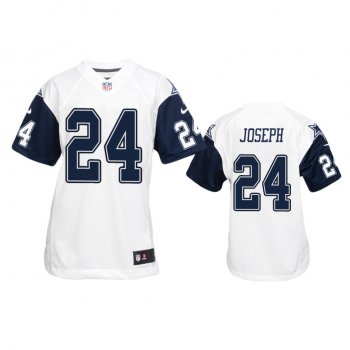 Youth Dallas Cowboys Kelvin Joseph White Color Rush Game Jersey