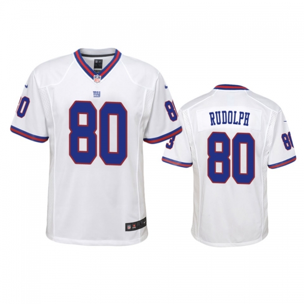 Youth New York Giants Kyle Rudolph White Color Rush Game Jersey