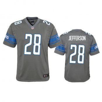 Youth Detroit Lions Jermar Jefferson Steel Color Rush Game Jersey