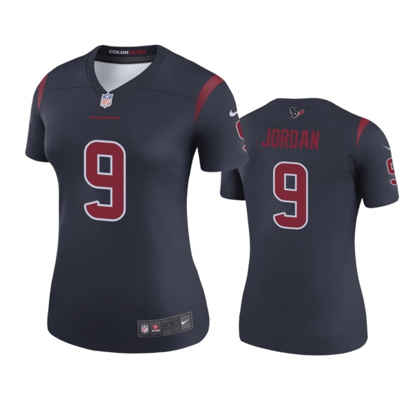 Women's Houston Texans Brevin Jordan Navy Color Rush Legend Jersey