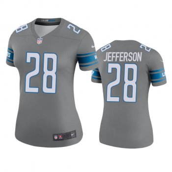 Women's Detroit Lions Jermar Jefferson Steel Color Rush Legend Jersey