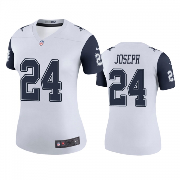 Women's Dallas Cowboys Kelvin Joseph White Color Rush Legend Jersey