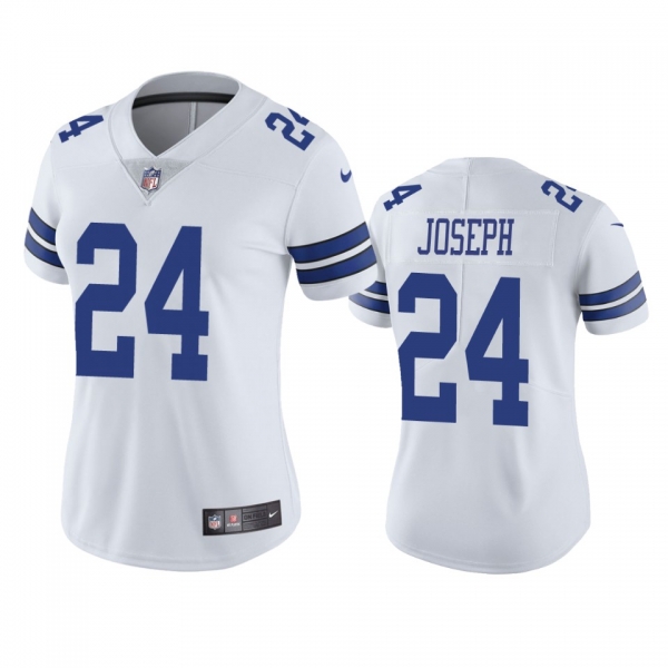 Women's Dallas Cowboys Kelvin Joseph White Vapor Limited Jersey