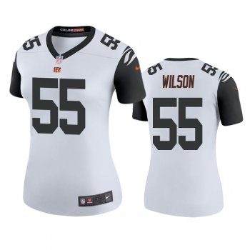 Women's Cincinnati Bengals Logan Wilson White Color Rush Legend Jersey