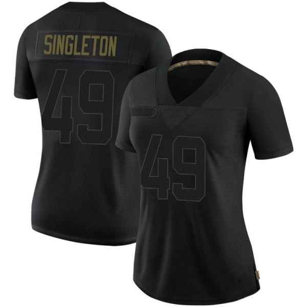 Women's Black Limited Alex Singleton Philadelphia 2020 Salute To Service Jersey