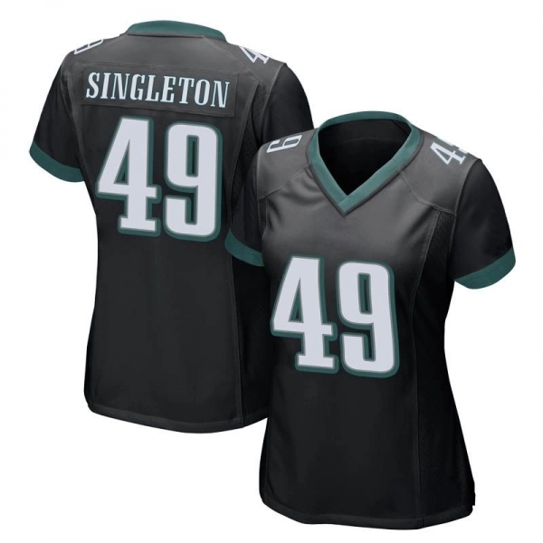 Women's Black Game Alex Singleton Philadelphia Alternate Jersey