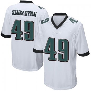 Men's White Game Alex Singleton Philadelphia Jersey