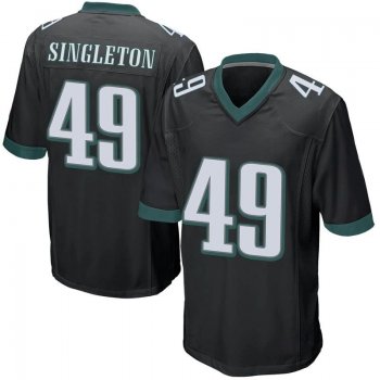 Men's Black Game Alex Singleton Philadelphia Alternate Jersey