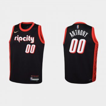 Youth 2021-22 Portland Trail Blazers #00 Custom 75th Anniversary City Black Jersey