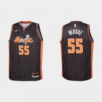 Youth 2021-22 Orlando Magic #55 E'Twaun Moore 75th Anniversary City Black Jersey