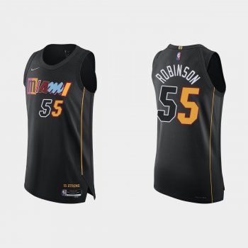 Miami Heat Duncan Robinson #55 2021/22 75th Anniversary City Black Authentic Jersey