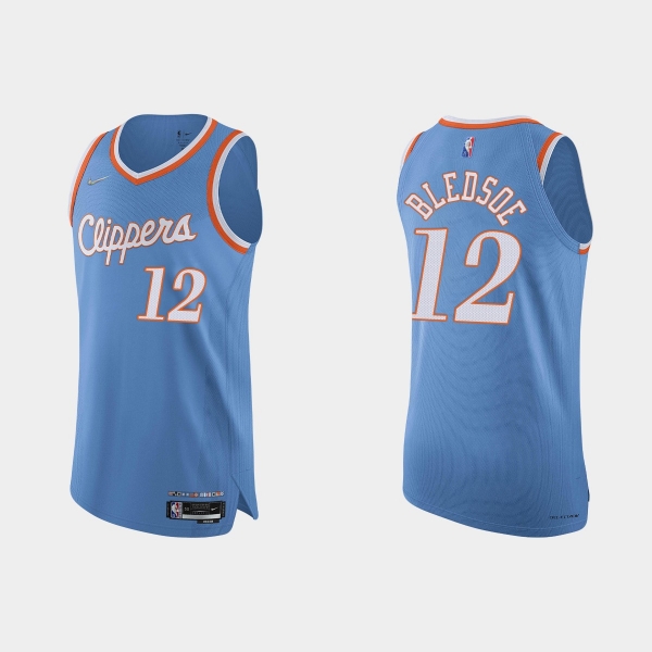 Los Angeles Clippers Eric Bledsoe #12 2021/22 75th Anniversary City Blue Authentic Jersey