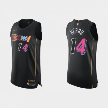 Miami Heat Tyler Herro #14 2021/22 75th Anniversary City Black Authentic Jersey