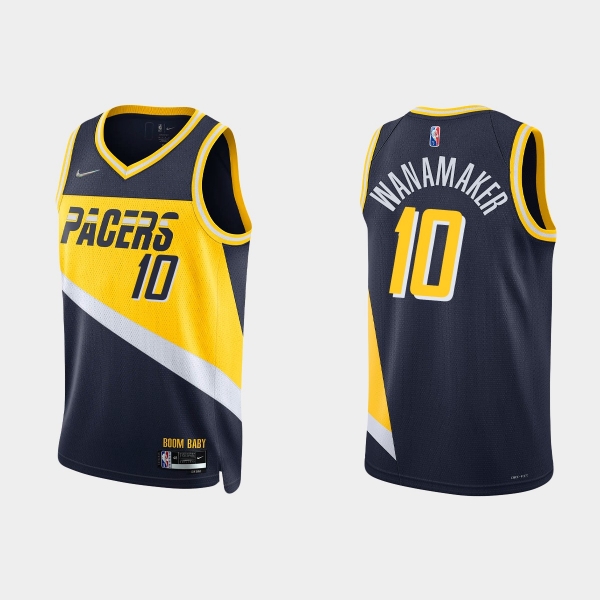 2021-22 Indiana Pacers No.10 Brad Wanamaker 75th Anniversary City Black Jersey