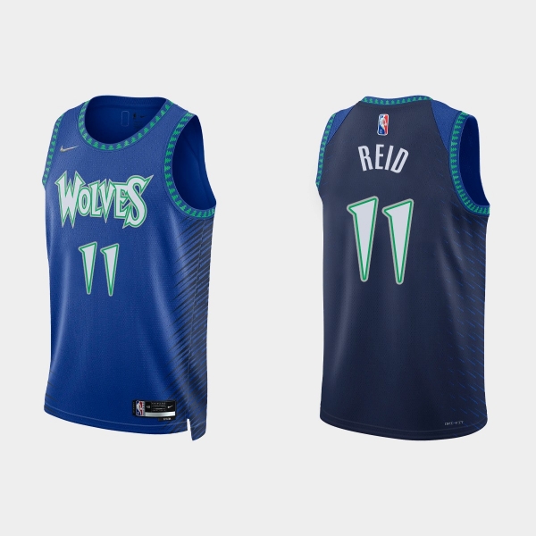 2021-22 Minnesota Timberwolves No.11 Naz Reid 75th Anniversary City Royal Jersey