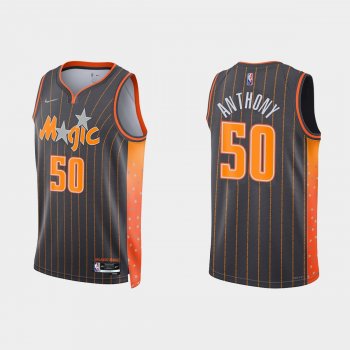 Orlando Magic #50 Cole Anthony 2021-22 NBA 75th Anniversary City Anthracite Jersey