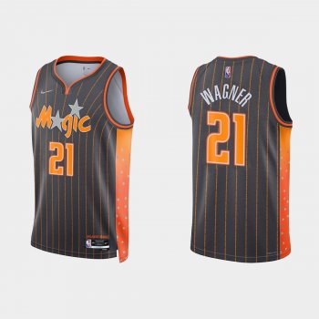 Orlando Magic #21 Moritz Wagner 2021-22 NBA 75th Anniversary City Anthracite Jersey