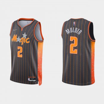 Orlando Magic #2 Mychal Mulder 2021-22 NBA 75th Anniversary City Anthracite Jersey