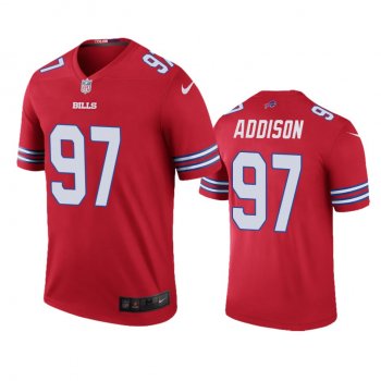 Buffalo Bills Mario Addison Red Color Rush Legend Jersey