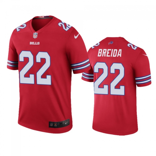 Buffalo Bills Matt Breida Red Color Rush Legend Jersey