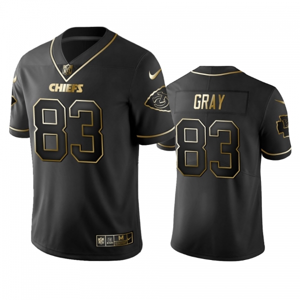 Noah Gray Chiefs Black Golden Edition Vapor Limited Jersey