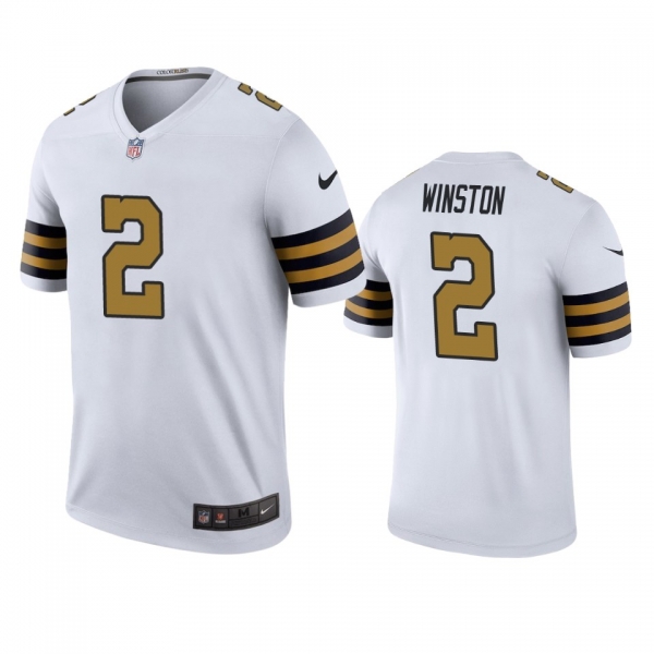 New Orleans Saints Jameis Winston White Color Rush Legend Jersey - Men's