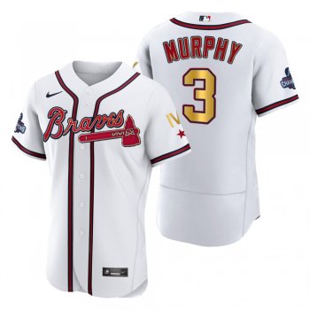 Atlanta Braves Dale Murphy White 2022 Gold Program 4-Time World Series Champions Jersey