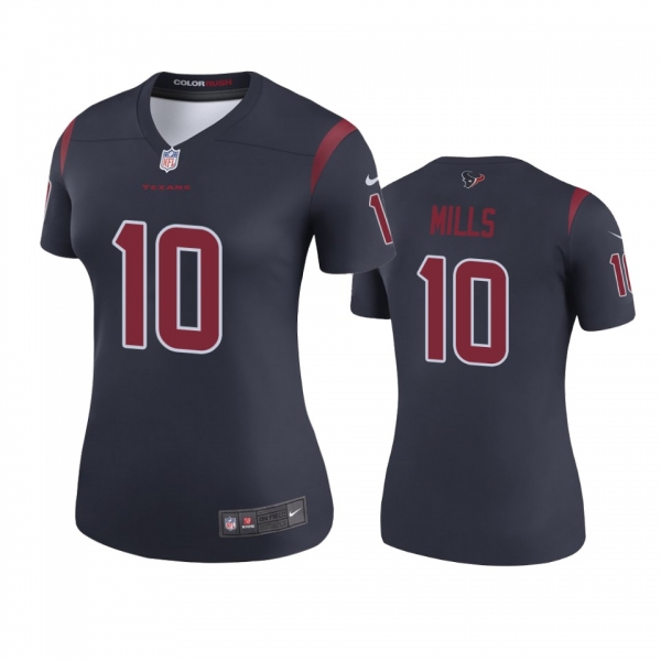 Women's Houston Texans Davis Mills Navy Color Rush Legend Jersey