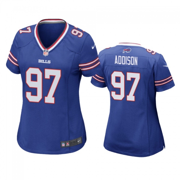 Women's Buffalo Bills Mario Addison Royal Game Jersey