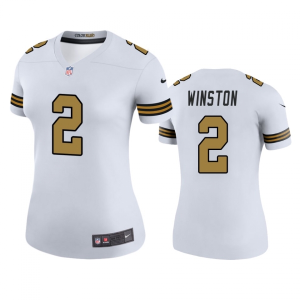 Women's New Orleans Saints Jameis Winston White Color Rush Legend Jersey