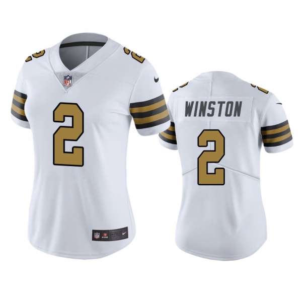 Women's New Orleans Saints Jameis Winston White Color Rush Limited Jersey