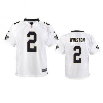 Youth Saints Jameis Winston White Game Jersey