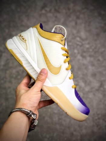 Nike Kobe 4 ‘MLK Day’ White/Metallic Gold-Vrsty Purple