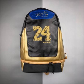 Kobe Bryant No.24 Backpack Black Gold