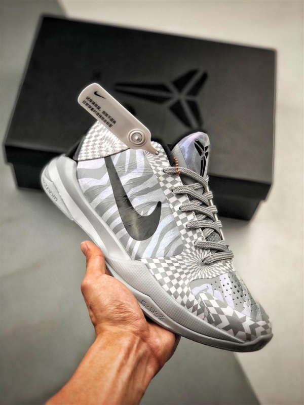 Nike Zoom Kobe 5 Protro Grey/White-Black For Sale