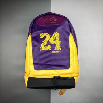 Kobe Bryant No.24 Backpack ‘Lakers’ Purple Yellow