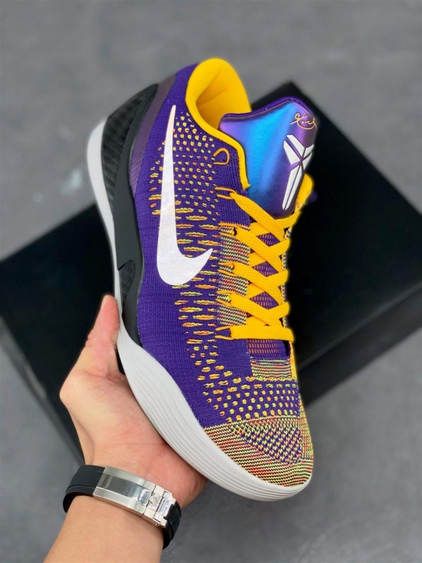 Nike Kobe 9 Elite Low Purple Yellow Black For Sale