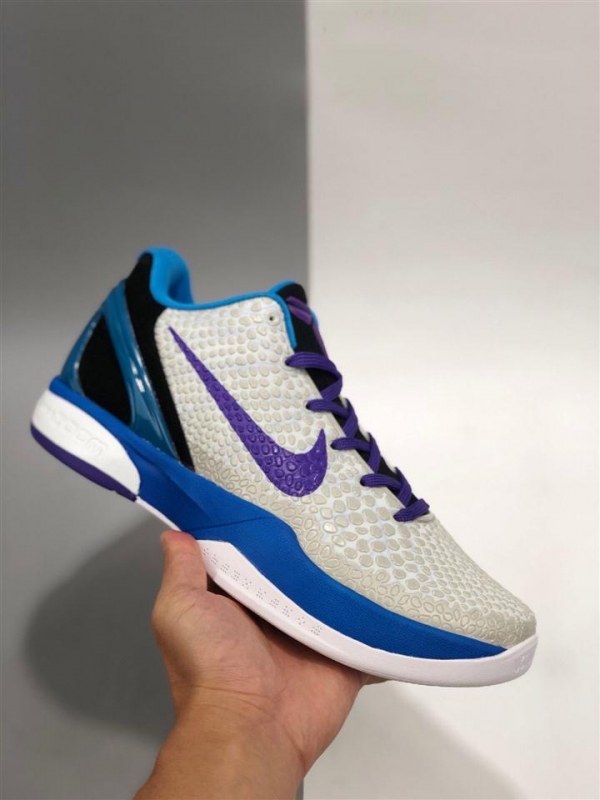 Nike Kobe 6 Protro White/Blue-Purple For Sale