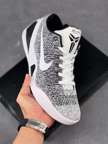 Nike Kobe 9 Elite Low “Beethoven” White/Black-Wolf Grey For Sale