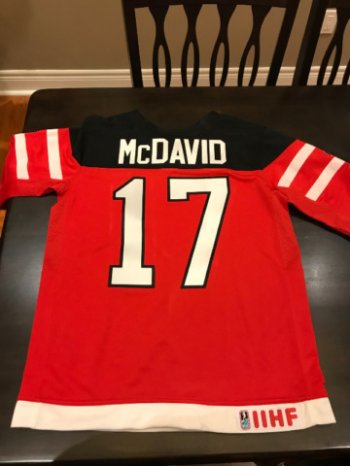 Men's Team Canada World Junior 2015 Connor McDavid #17 Red Nike Jersey