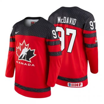 Connor McDavid Canada Team IIHF Men World Championship Jersey Red