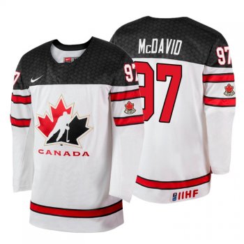 Connor McDavid Canada Team IIHF Men World Championship Jersey White